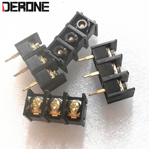 4 piece Terminal  3 pin  10mm Gold plated 3-way Screw Terminal Block for amplifier board ► Photo 1/1