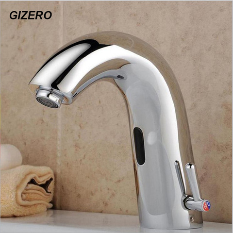 Automatic Sensor Faucet Hands Free Hot and Cold Water DC Dry Battery 6V Touch Free Sensor Faucet for Sink ZR1011 ► Photo 1/6