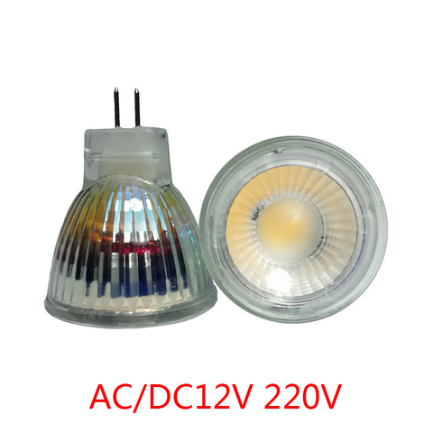 New Arrival MR11 COB Led Spotlight Glass Body GU4 Lamp Light AC/DC12V 220V MR11 7W Dimmable LED Bulb Warm White/Cool White lamp ► Photo 1/6