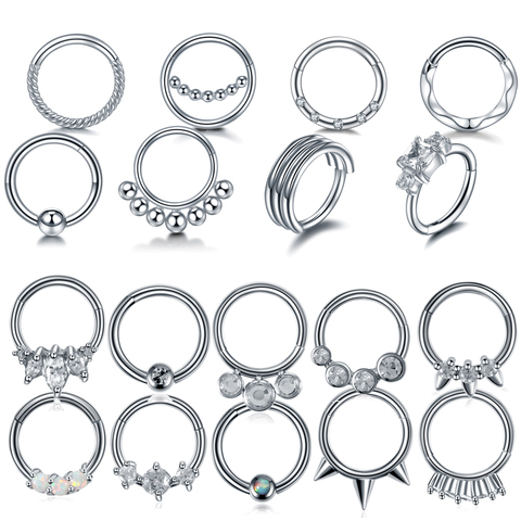 1PC /lot Multi Design Nose Ring Stainless Steel Septum Piercing Oreja Sexy Helix Piercing Earrings Tragus Ring Body Jewelry ► Photo 1/6