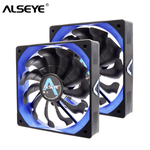 ALSEYE PC Cooling Fan 120mm PWM 4pin Fan Cooler 2pieces Computer Fan High Airflow and Air Pressure ► Photo 1/6