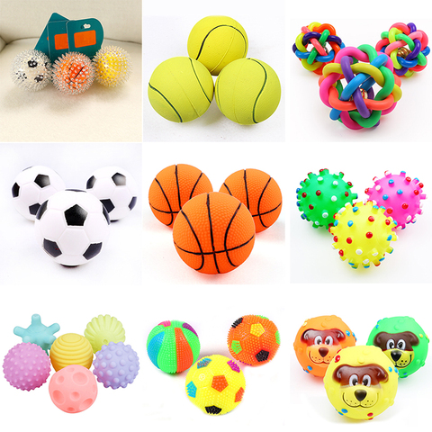1pcs Diameter 6cm Squeaky Pet Dog Ball Toys for Small Dogs Rubber Chew Puppy Toy Dog Stuff Dogs Toys Pets brinquedo cachorro ► Photo 1/6