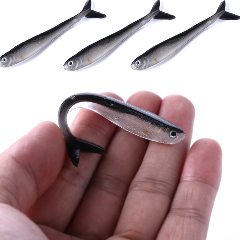 10pcs 8cm/2.2g Soft Rubber Wobblers Isca Artificial Bait Silicone Fishing Lures Sea Carp Fishing Tackles ► Photo 1/5
