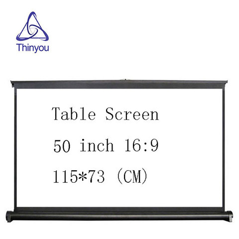 Thinyou Projector Screen 50 inch 16:9 Portable Manual Pull up Table Screen For Office Business Meeting Training  Home Theater ► Photo 1/6