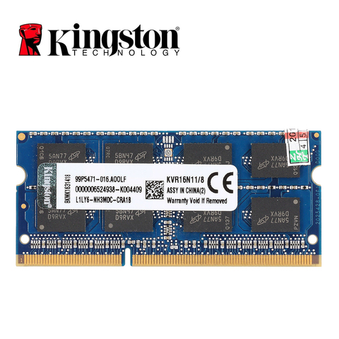 Kingston ram memory DDR3 8GB PC3-12800S DDR3 1600Mhz DDR3 8 GB CL11 204pin 1.5V Laptop Memory Notebook  SODIMM RAM ► Photo 1/1