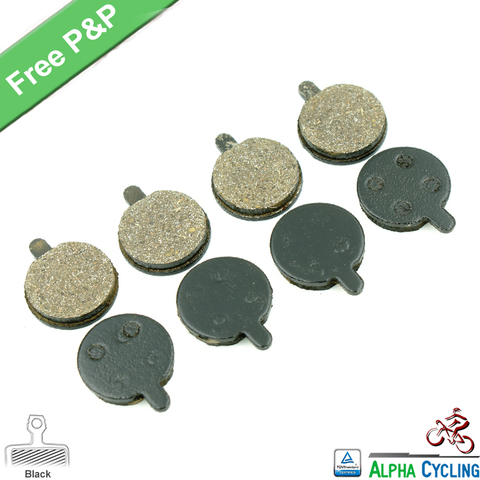 Bicycle Disc Brake Pads for ZOOM DB 280 DB 550 DB450 DB350 ONE Disc Brake, diameter=18 mm, 4 Pairs, Black RESIN ► Photo 1/3