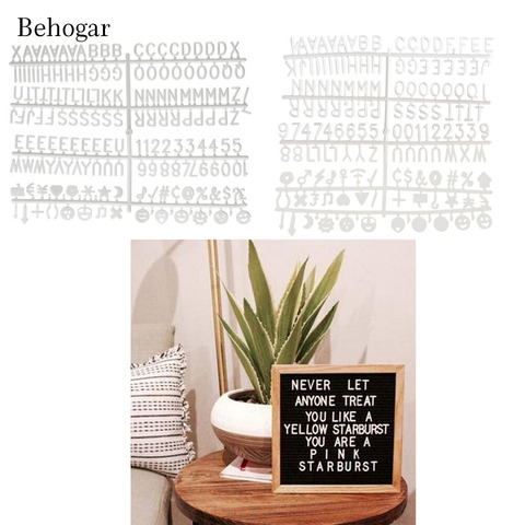 Behogar 2 Sheets Letter Numbers And Symbols Set for DIY Changeable Felt Letter Board Party Decorations ► Photo 1/6