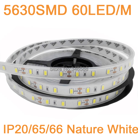 5m DC 12V 5630 LED Strip 5730 Flexible LED Ribbon Neutral White Nature White 4000K 60LED/M IP20IP65 IP67 Waterproof LED Tape  ► Photo 1/5