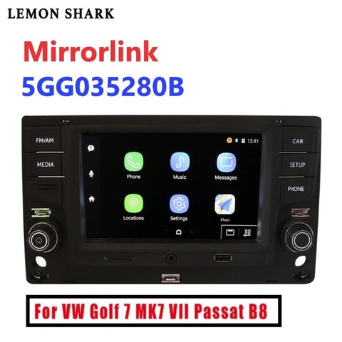 LEMON SHARK MQB 6.5 MIB Car Radio Mirrorlink Bluetooth OPS Reverse Camera For  VW Golf 7 MK7  seven Passat B8 5GG 035 280B ► Photo 1/6