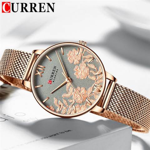 CURREN Women Watches Waterproof Top Brand Luxury Gold Ladies Wristwatch Stainless Steel Band Classic Bracelet Female Clock 9065 ► Photo 1/6