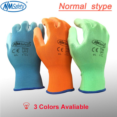 NMSafety 12 Pairs PU Work Gloves Palm Coated working gloves,Workplace Safety Supplies,Safety Gloves guantes trabajo ► Photo 1/6