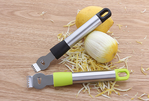 1PC Stainless Steel Fruit Peelers Lemon Orange Zester Grater Vegetable Peeler Grips Lime Zest Peeling Knife Tool KX 202 ► Photo 1/6