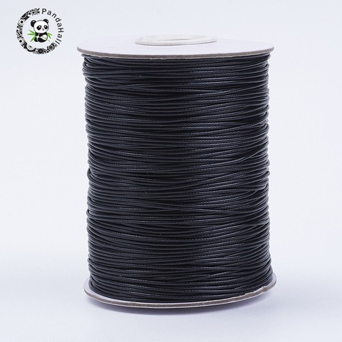 185yards/roll Korean Waxed Polyester Cord For Jewelry Making DIY Black about 1.0mm For DIY Jewelry Accessories Finding Making ► Photo 1/6