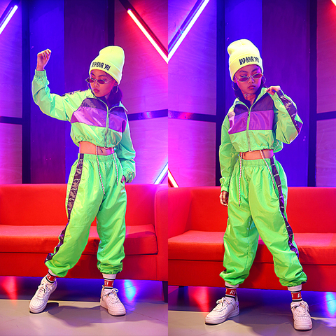 Children'S Hip Hop Dance Wear Girls Jazz Modern Dancing Costumes