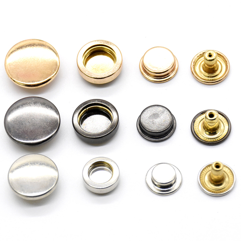 100 sets Brass snap fasteners.Clothing accessories Sewing snaps tools Environmentally Invisible snap high quality jacket buttons ► Photo 1/6