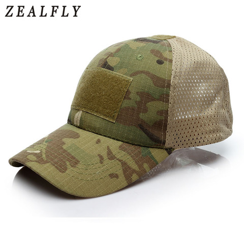 CP Breathable Mesh Tactical Cap Men Hook And Loop Badge Patch Camo Hats For Men Desert Digital ACU Cobra Camouflage Casquette ► Photo 1/6