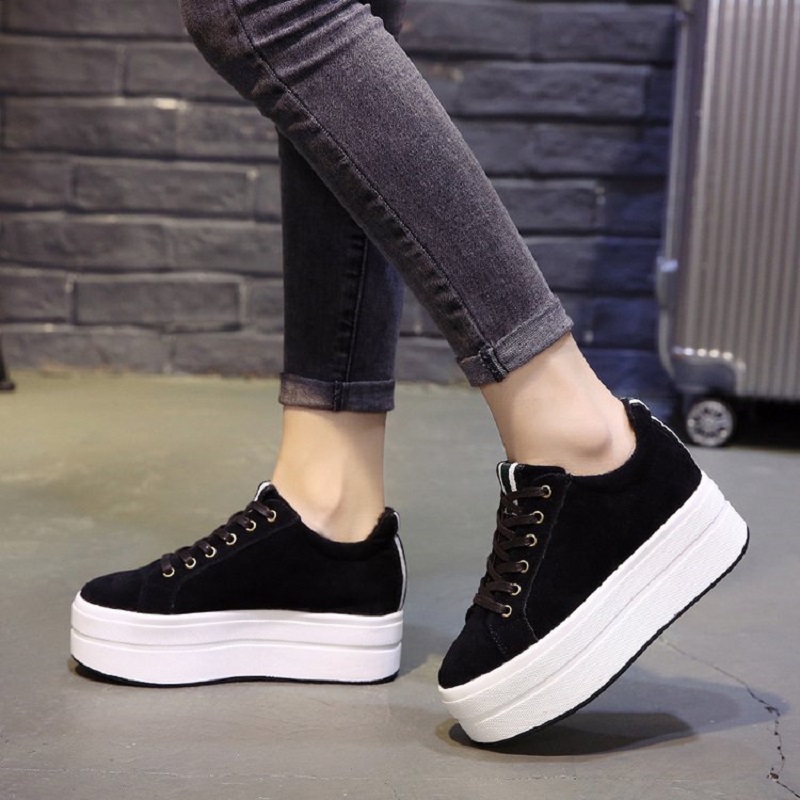High Heels Ladies Casual Shoes 2022 Spring Fashion Lace-Up Women's Shoes British Style Women Sneakers Autumn Platform - Price history & Review | AliExpress Seller - | Alitools.io