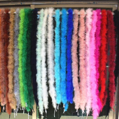 Beautiful 2 m / Various colors of natural turkey feather boa / slim evening dress / clothing / shawl / cosplay ► Photo 1/5