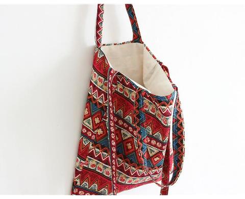 New Vintage Boho Hobo Hmong Ethnic Embroidery Shoppers Bag Women's shoulder bag Embroidered handbag ► Photo 1/6