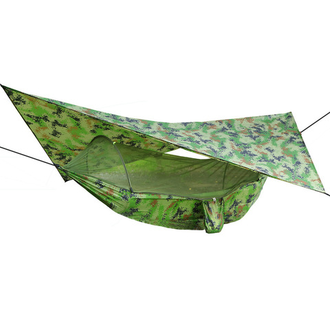 Outdoor Pop-Up Netting Hammock Tent With Waterproof Canopy Awning Set  Automatic Quick Opening Mosquito Free Hammock Portable ► Photo 1/5