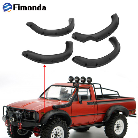 4pcs Rubber Fender Flares Prevent Scratch Widening Wheel Eyebrow For 1:10 Tamiya RC4WD TF2 Mojave Hilux RC Crawler Car Body Part ► Photo 1/6
