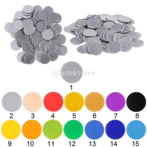 100 Pieces Plastic Poker Chips Bingo Markers Token Toys for Party Casino Board Game Accessory ► Photo 1/6