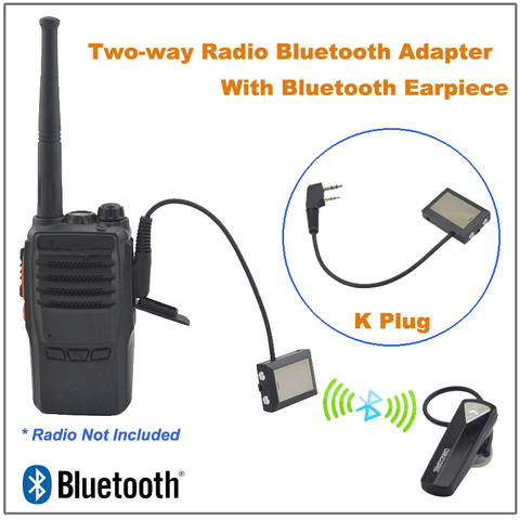Walkie Talkie Two-way Radio Bluetooth Adapter K Plug W/ Bluetooth