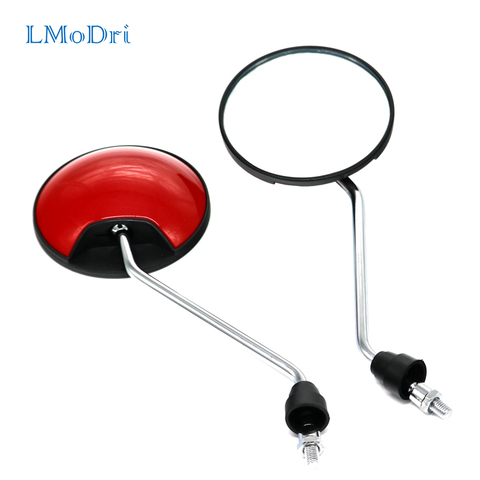 LMoDri Universal Round Motorcycle Rear View Mirrors Moped Scooter Motorbike Side Mirror Clockwise 8mm 360 Degree Convex ► Photo 1/5