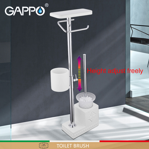 GAPPO toilet brush white bathroom toilet holders free standing accessories brushed bathroom Toilet Brush holder ► Photo 1/6