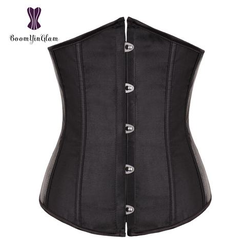 High quality metal busk clips wholesale underbust waist corset slimming waist cinchers lacing bondage satin corsets 28335# ► Photo 1/6