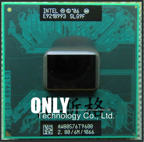 NEW  CPU Laptop Core 2 Duo t9600 T9600 CPU 6M Cache/2.8GHz/1066/Dual-Core Laptop processor for GM45/PM45 ► Photo 1/1