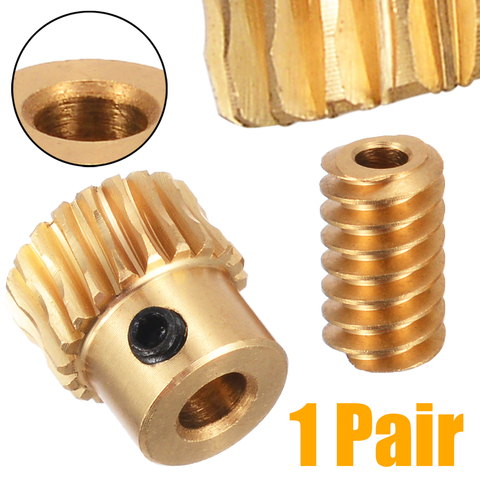 High Hardness Motor Output Brass Worm Wheel Gear Gold Brass Worm Wheel 0.5 Modulus 1:10 Reduction Ratio Gear ► Photo 1/6