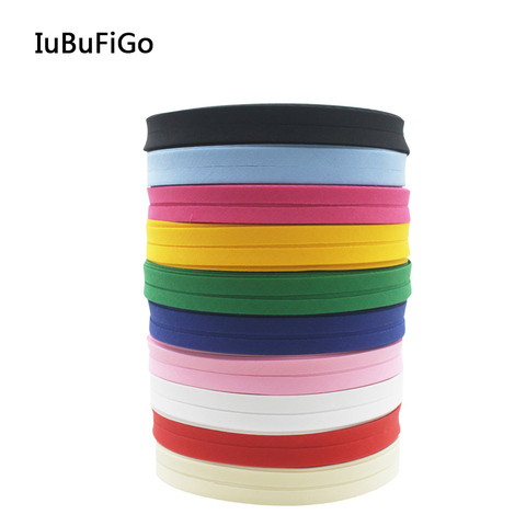 Polyester/Cotton 12mm T/C Bias Tape Bias Binding Fold Ribbon Solid Color For DIY Garment Sewing And Trimming 18yard/roll ► Photo 1/6