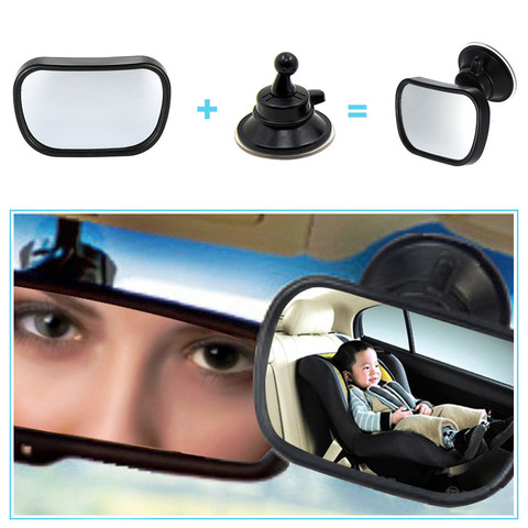 2 in 1 Mini Safety Car Back Seat Baby View Mirror Adjustable Baby Rear Convex Mirror Car Baby Kids Monitor ► Photo 1/6