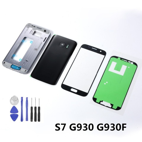 For Samsung Galaxy S7 G930F Housing Metal Middle Frame Battery Back Cover Glass+LCD Display Touch Screen Sensor+Adhesive+Tools ► Photo 1/3