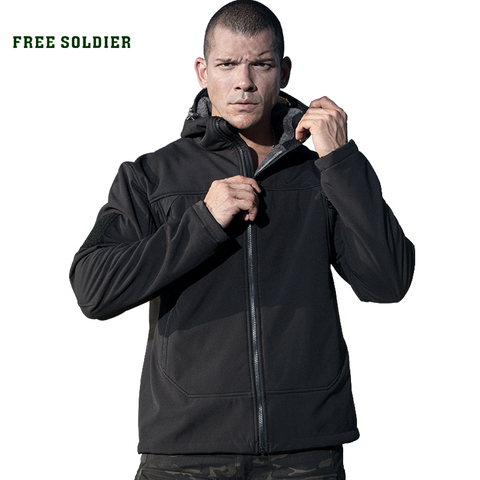 FREE SOLDIER Outdoor sports camping hiking tactical men's jacket military fleece warmth softshell cloth ► Photo 1/6