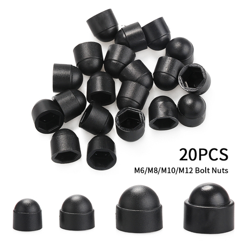 20Pcs M6 M8 M10 M12 Bolt Nut Dome Protection Caps Covers Exposed Hexagon Plastic ► Photo 1/6