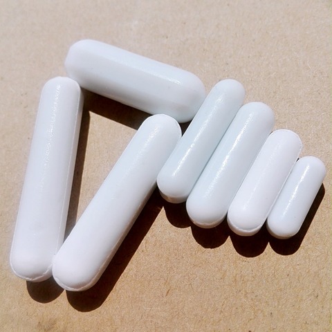 Free shipping 7 pcs PTFE Magnetic Stirrer Mixer Stir Bars White color ► Photo 1/4