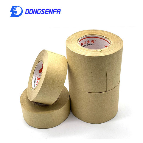 DONGSENFA  Wet Water Kraft Paper Adhesive Tape Painting -used Water-soluble Tape Sealed Water Activated Carton Painting Sticker ► Photo 1/5