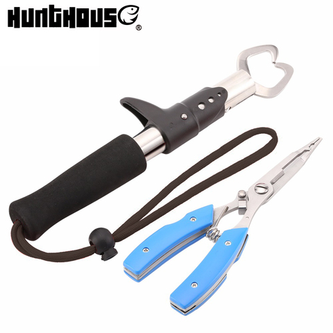 hunthouse fishing tackle Multifunction Lure Fishing Pliers Stainless Steel Fish Lip Gripper Grip fishing tools and equipment ► Photo 1/4