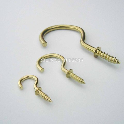 25pcs Picture Frame Lamp Light Cabinet RV Tool Plant Curtain Net Wire Eye Bolt Eyebolt Screw in Spiral Hanger C Cup Hook ► Photo 1/4