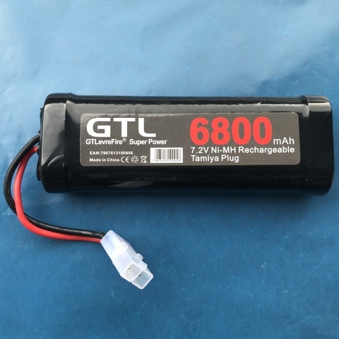 6800mAh 7.2v NiMh GTL Toy Battery Flat Racing car replacement battery for RC Airplane Helicopter Boat ,With Tamiya Connectors ► Photo 1/5