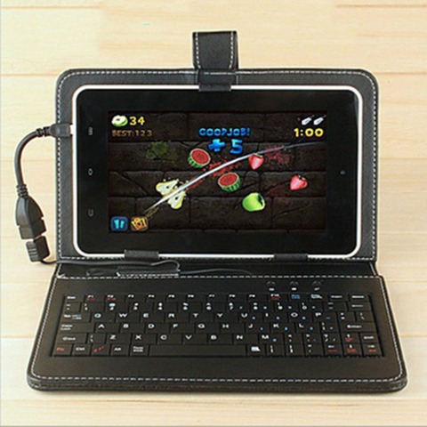 10.1 Inch Imitation Leather Case Cover with USB Keyboard universal for Android Windows Tablets 284*185*13mm ► Photo 1/6