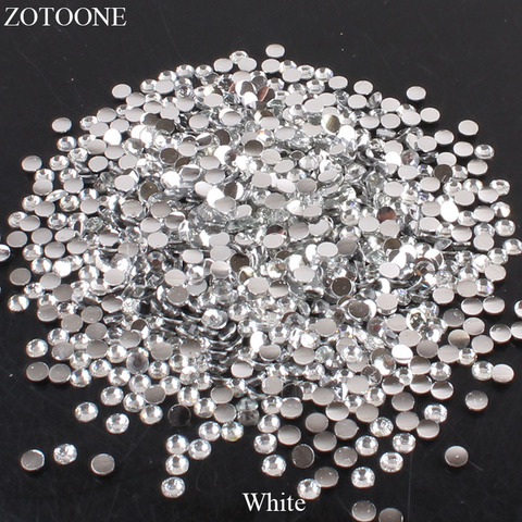 ZOTOONE Resin Flat Back Non Hotfix White Rhinestone For Clothes Decoration Stones And Crystals Strass Applique Glue On Nails Art ► Photo 1/1