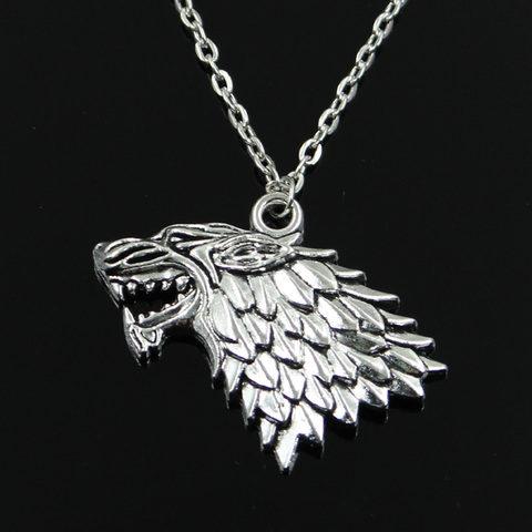 new fashion ice and fire dire wolf Pendants round cross chain short long Mens Womens silver necklace Jewelry Gift ► Photo 1/3