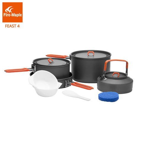 Fire Maple Frypan Outdoor Camping Hiking Cookware Backpacking Cooking Picnic Set Foldable Handle Feast 4 FMC-F4 ► Photo 1/6