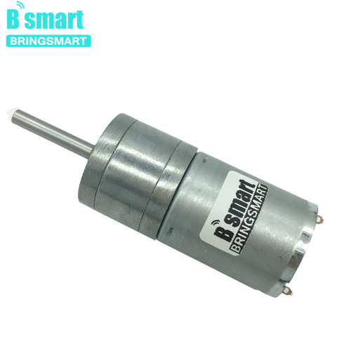 Bringsmart 25GA370 Shaft Length 25MM 12V DC Gear Motor D Shape Long Shaft Motor Extended Shaft Reducer 24 volt DC Metal Gear ► Photo 1/1