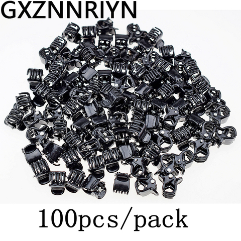 1cm 100pcs/pack Hair Claw Clips for Women Girls Accessories Black Brown Transparent Plastic Mini Claws Hairclip Clamp Gifts ► Photo 1/6