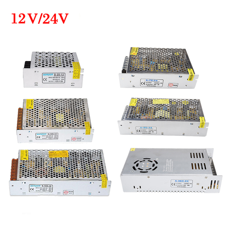 24V Switching Power Supply 12V Power Source Transformer 1A 2A 3A 5A 8A 10A 20A 30A AC 110V 220V to DC 12 V 24 V volt Converter ► Photo 1/6