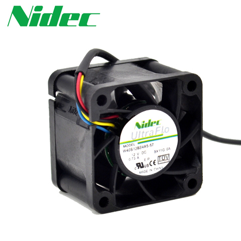 Nidec  New and Special Bargain  W40S12BS4A5-57 4028 4cm 40mm 12V 0.73A server cooling fan 40*40*28mm ► Photo 1/4